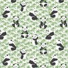 French Terry Blanket - Pandas Green