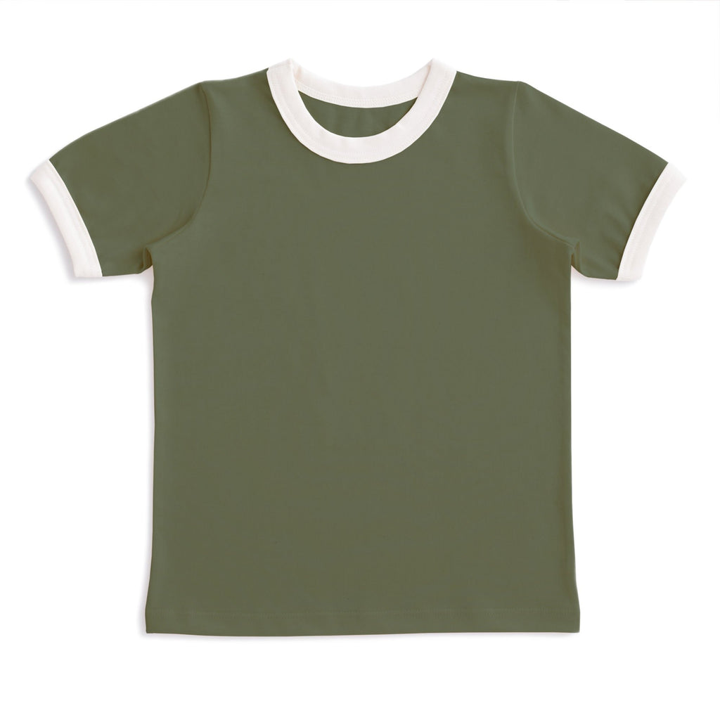 Ringer Tee - Solid Forest Green