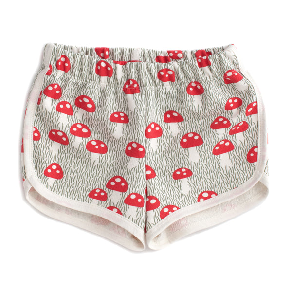 French Terry Shorts - Mushrooms Sage