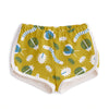 French Terry Shorts - Busy Bugs Chartreuse & Blue