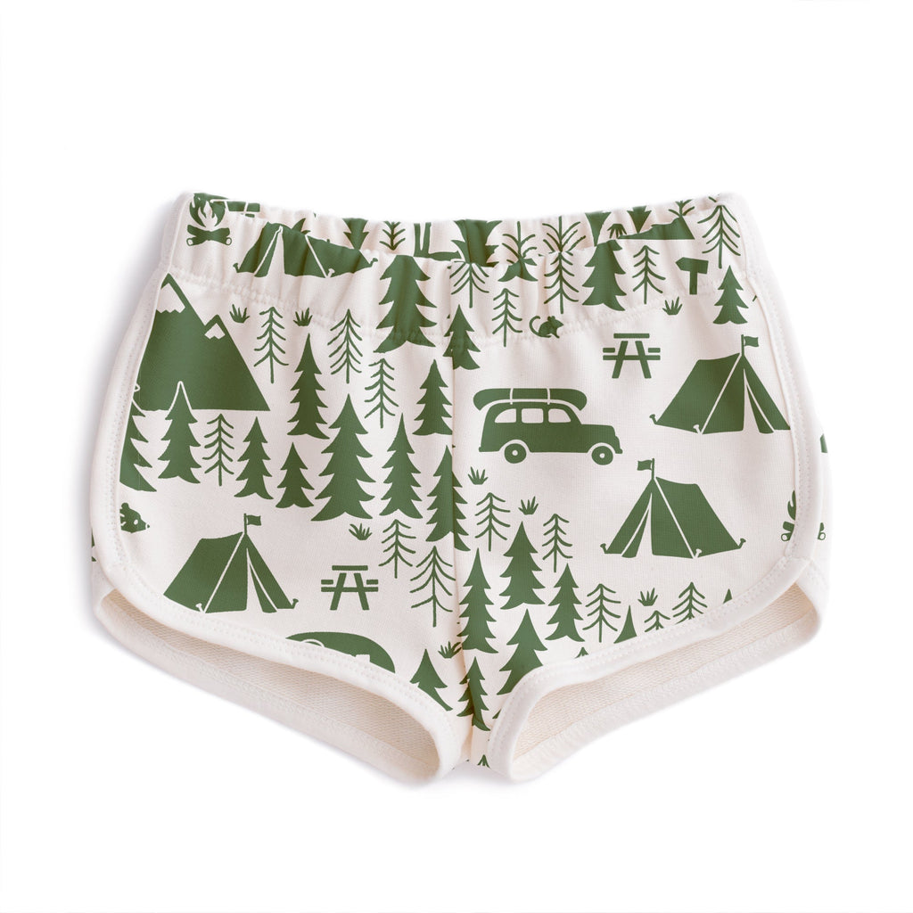 French Terry Shorts - Campground Forest Green