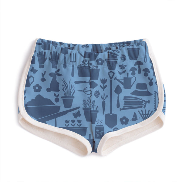 French Terry Shorts - Garden Tools Blue
