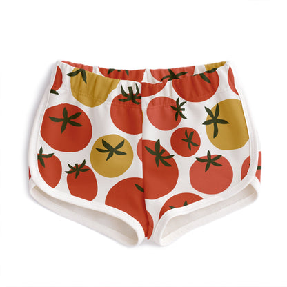 French Terry Shorts - Tomatoes Red & Yellow