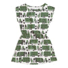 Sierra Dress - Garbage & Recycling Green