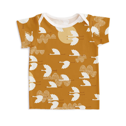 Short-Sleeve Lap Tee - Cranes Gold