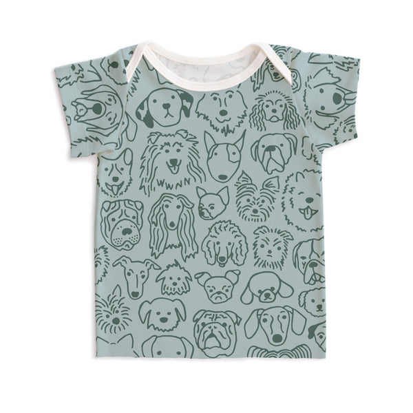 Short-Sleeve Lap Tee - Dogs Pale Blue