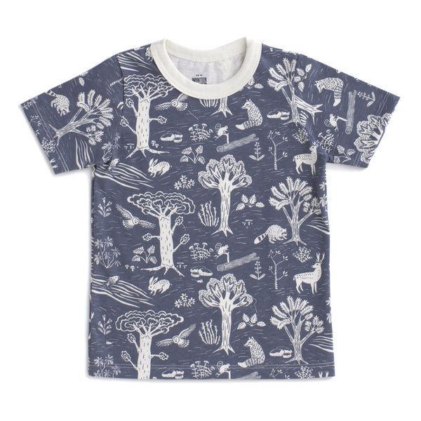 Short-Sleeve Tee - In the Forest Slate Blue