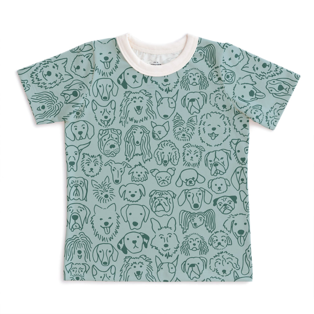 Short-Sleeve Tee - Dogs Pale Blue