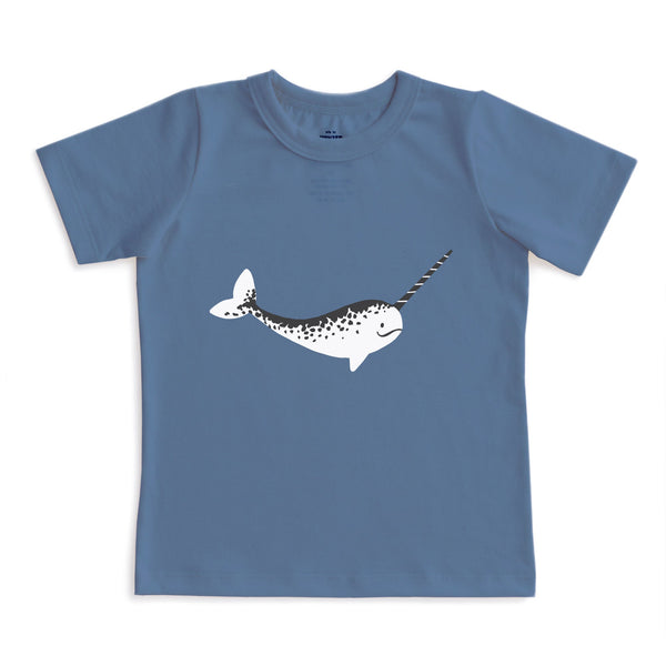 Short-Sleeve GRAPHIC Tee - Narwhal Lake Blue