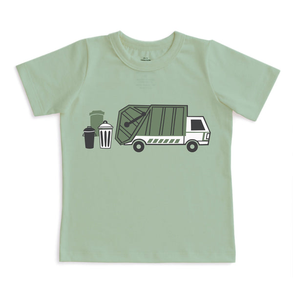 Short-Sleeve GRAPHIC Tee - Garbage Truck Meadow Green