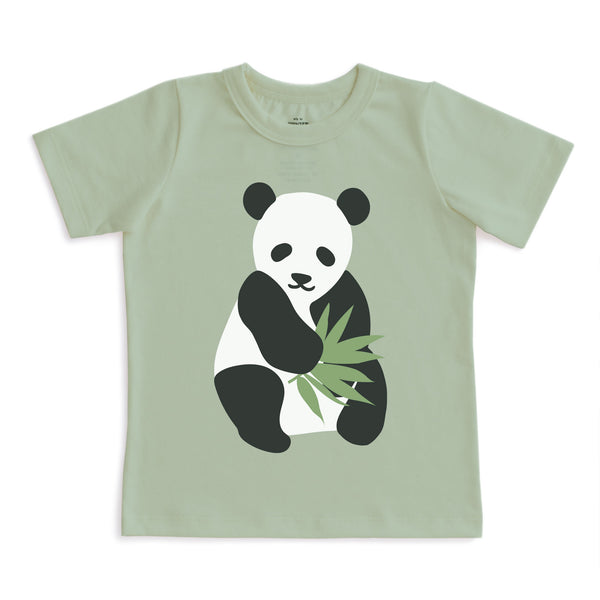 Short-Sleeve GRAPHIC Tee - Panda Meadow Green