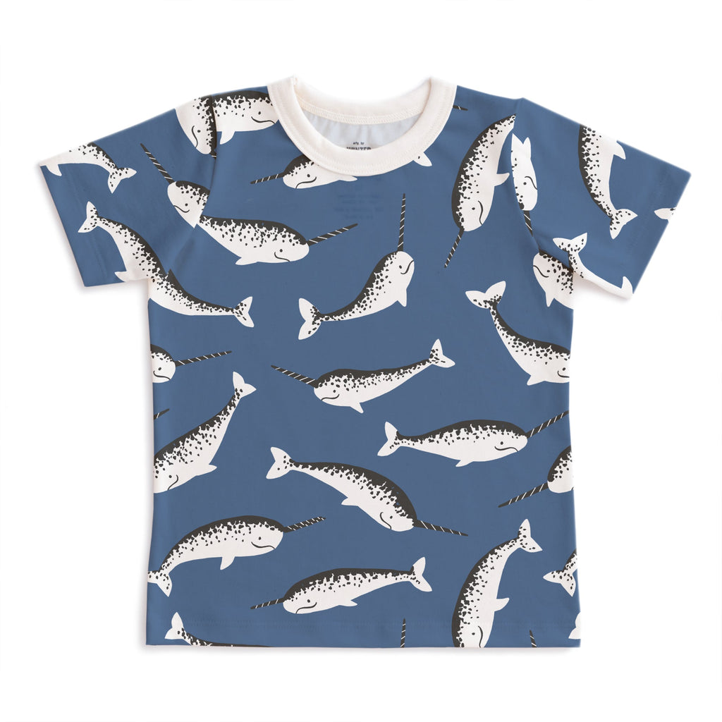 Short-Sleeve Tee - Narwhals Blue