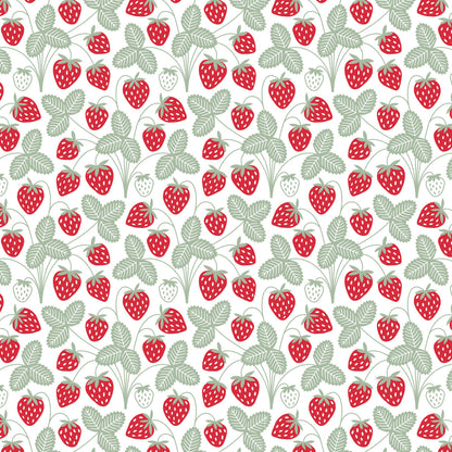 Sierra Dress - Strawberries Red & Green