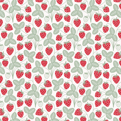 Valencia Dress - Strawberries Red & Green