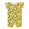 Summer Romper - Busy Bugs Chartreuse & Blue