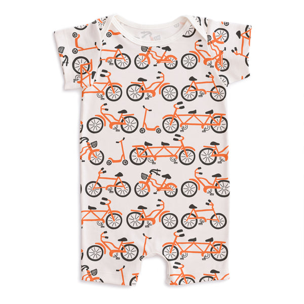 Summer Romper - Bikes Orange