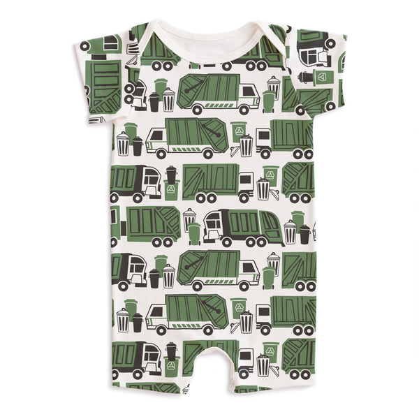 Summer Romper - Garbage & Recycling Green