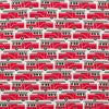 French Terry Blanket - Firetrucks Red