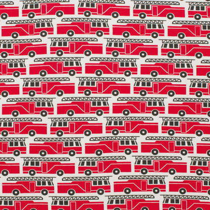 Summer Romper - Firetrucks Red