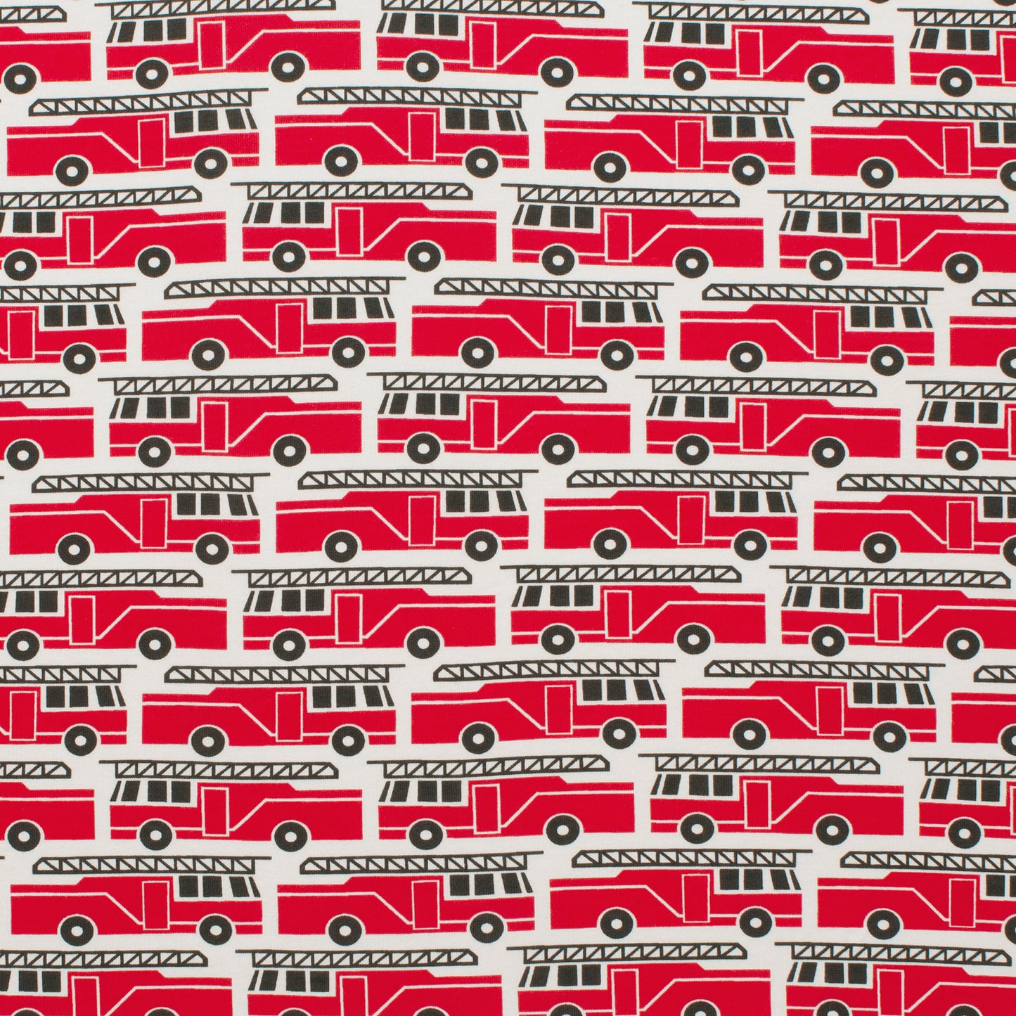 Footed Romper - Firetrucks Red