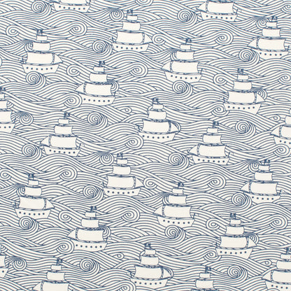 French Terry Blanket - High Seas Navy