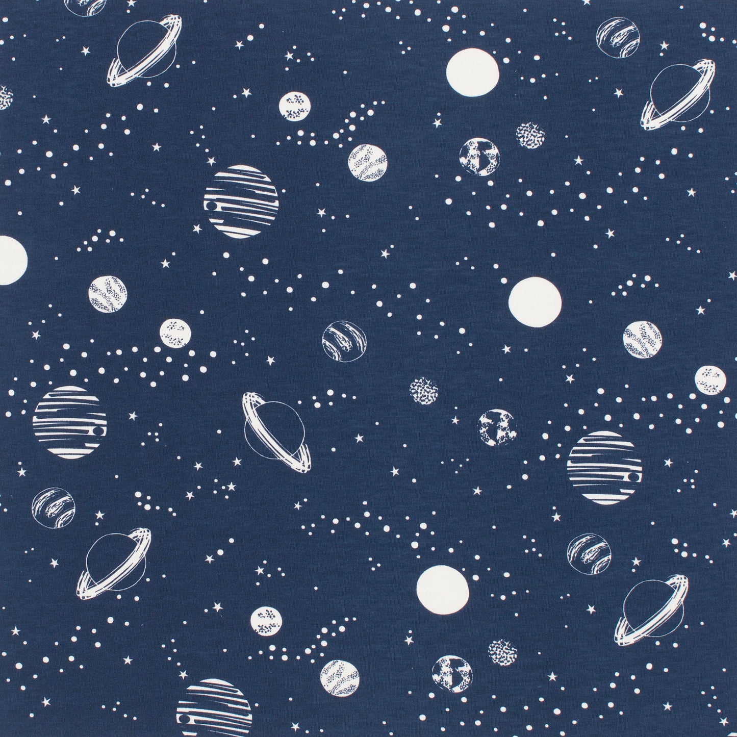 French Terry Jumpsuit - Planets Night Sky