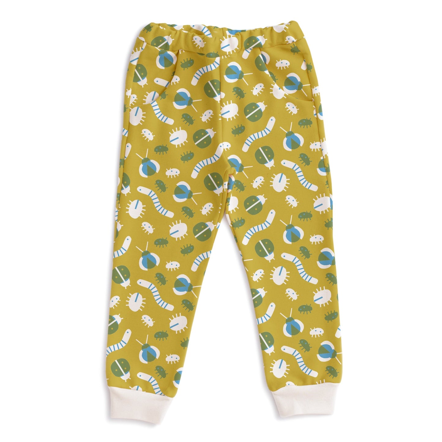 Sweatpants - Busy Bugs Chartreuse & Blue
