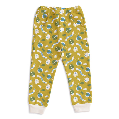 Sweatpants - Busy Bugs Chartreuse & Blue