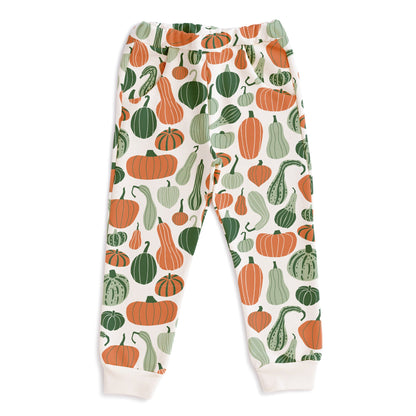 Sweatpants - Gourds & Pumpkins Green & Orange