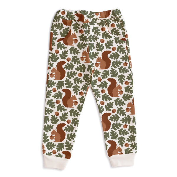 Sweatpants - Squirrels Forest Green