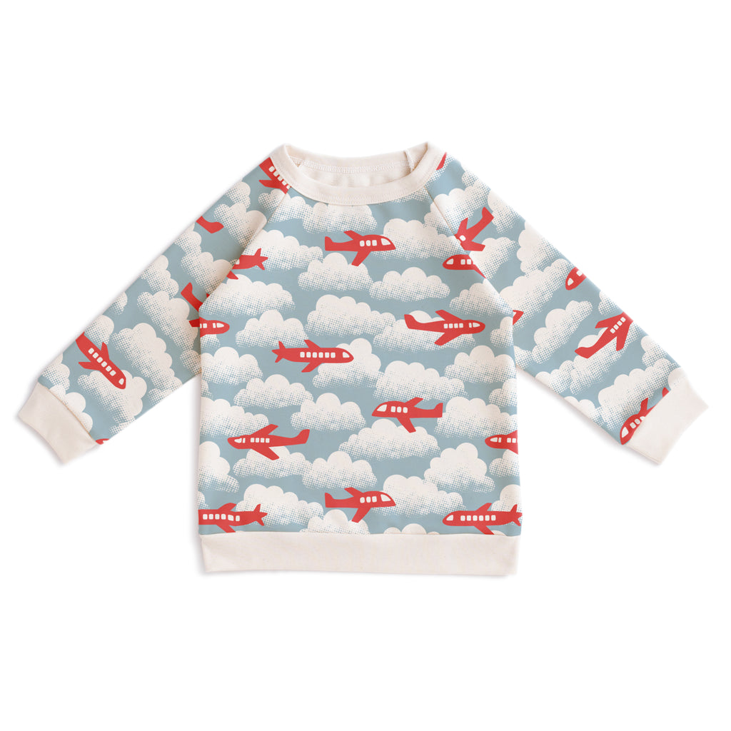 Sweatshirt - Airplanes Red & Blue