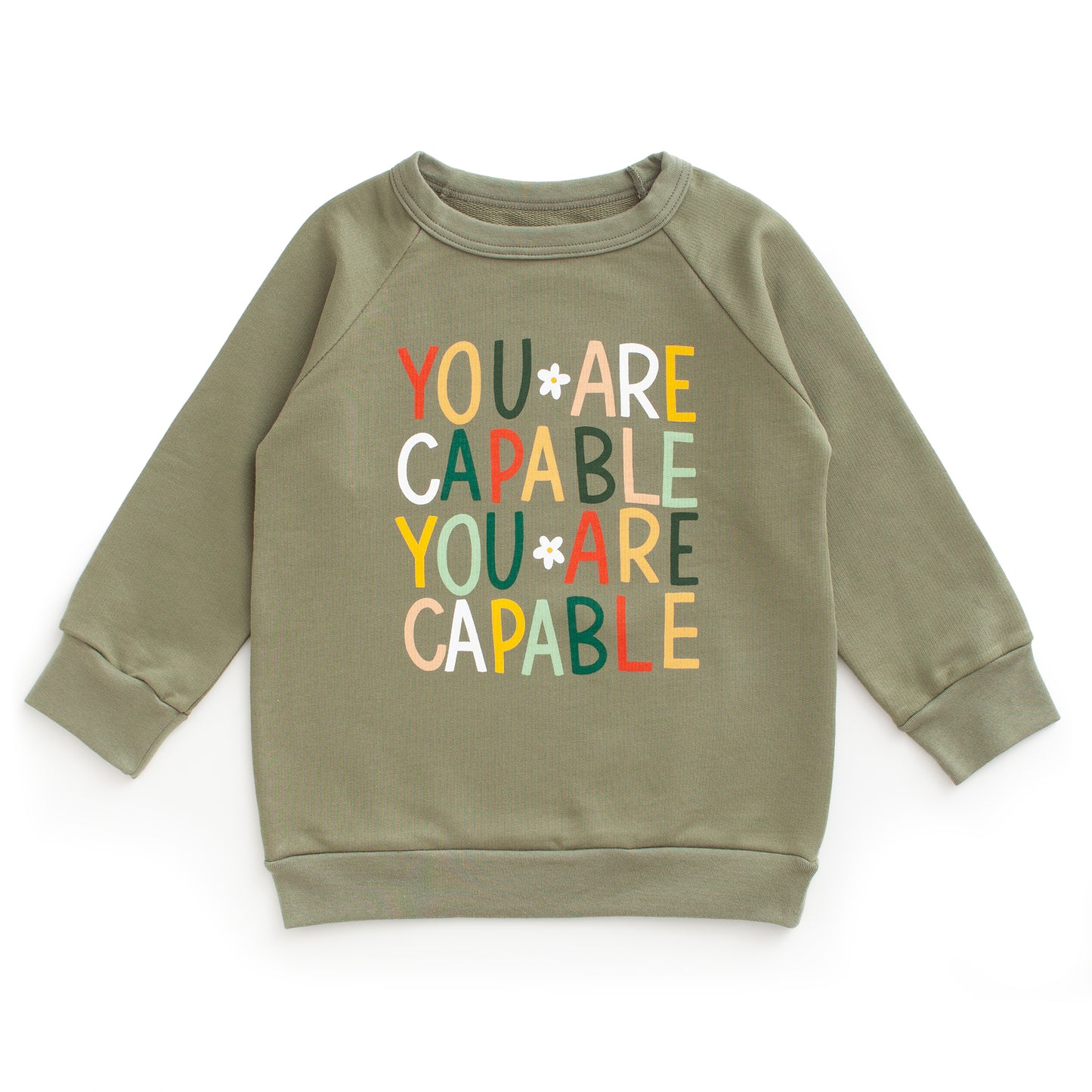 Sweatshirt - You Are Capable Forest Green