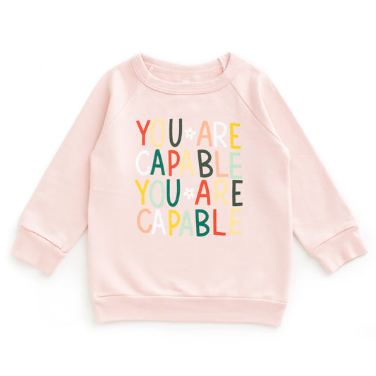 Sweatshirt - You Are Capable Pink