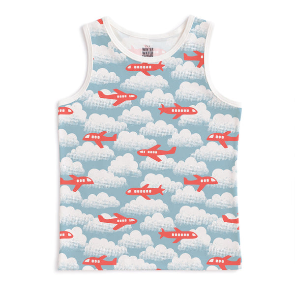 Tank Top - Airplanes Red & Blue