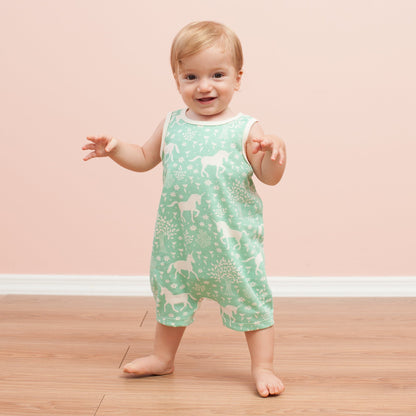Tank Top Romper - Magical Forest Mint