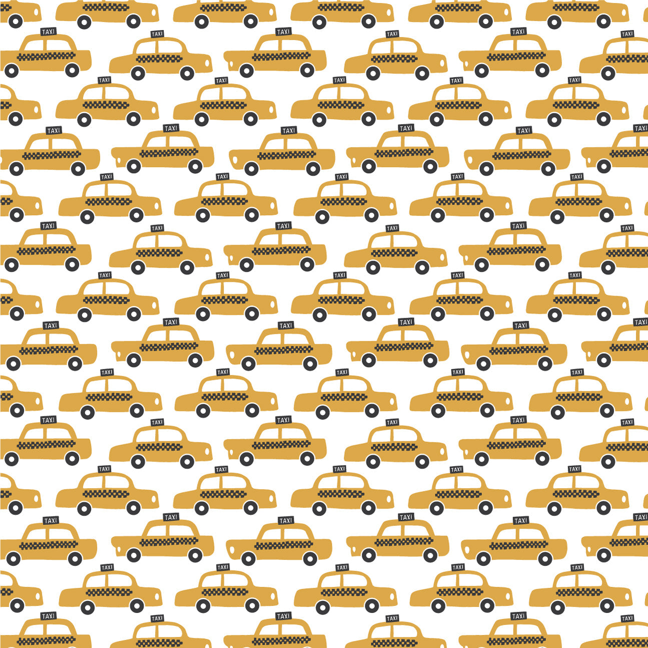 French Terry Blanket - Taxi Cabs Yellow