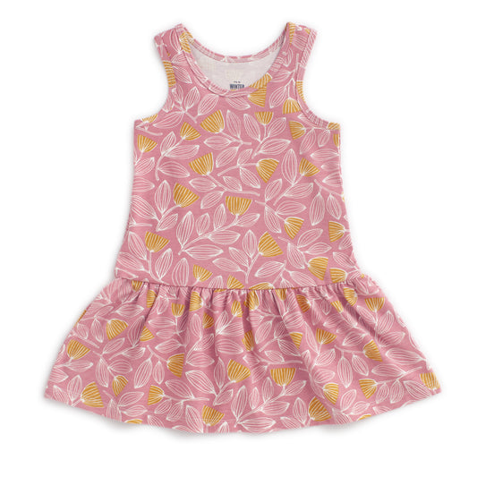 Valencia Dress - Holland Floral Dusty Pink & Yellow