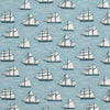 Short-Sleeve Lap Tee - Vintage Sailboats Ocean Blue & Teal