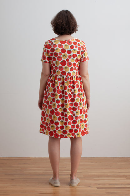 Women's Stockholm Dress - Tomatoes Red & Yellow