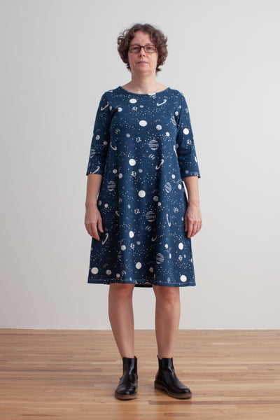 Women's Helsinki Dress - Planets Night Sky